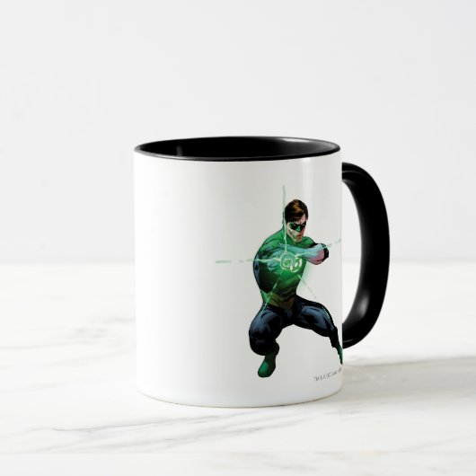 Groene lantaarn en golvende ring mok (Voorkant rechts)