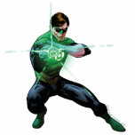 Groene lantaarn en golvende ring staand fotobeeldje<br><div class="desc">Justice League New 52</div>