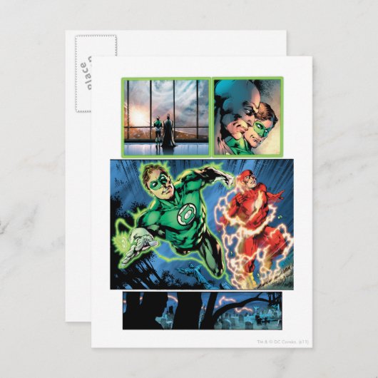 Groene Lantaarn en het Comité van de Flits Briefkaart (Voorkant / Achterkant)