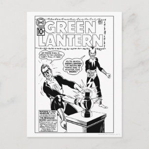 Groene Lantaarn en Hoesje van Sinestro, zwart en w Briefkaart