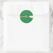 Groene Lantaarn en Logo Ronde Sticker (Tas)