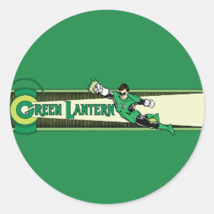 Groene Lantaarn en Logo Ronde Sticker