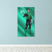 Groene lantaarn en ring canvas afdruk (Insitu (Houten vloer))