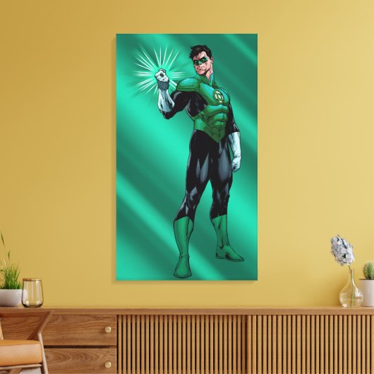 Groene lantaarn en ring canvas afdruk (Insitu (Woonkamer))