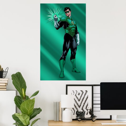 Groene lantaarn en ring poster (Thuiskantoor)