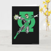 Groene lantaarn en symbool kaart (Gele Bloem)