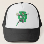 Groene lantaarn en symbool trucker pet (Voorkant)