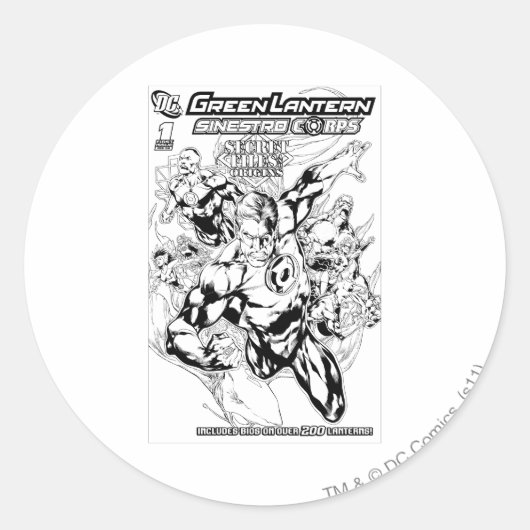 Groene Lantaarn - Geheim Hoesje Bestanden en Oorsp Ronde Sticker (Voorkant)