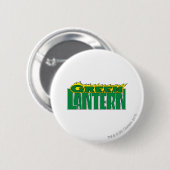 Groene Lantaarn - Gele Flammen Ronde Button 5,7 Cm (Voorkant /achterkant)