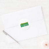 Groene Lantaarn - Gele Flammen Ronde Sticker (Envelop)