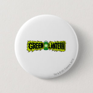 Groene lantaarn - Ggloeiende lantaarn 2 Ronde Button 5,7 Cm