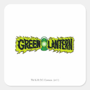 Groene lantaarn - Ggloeiende lantaarn 2 Vierkante Sticker