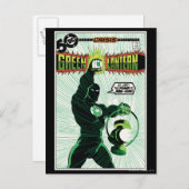 Groene lantaarn - Ggloeiende lantaarn Briefkaart (Voorkant / Achterkant)