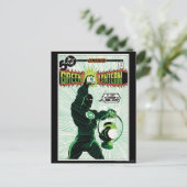 Groene lantaarn - Ggloeiende lantaarn Briefkaart (Staand voorkant)