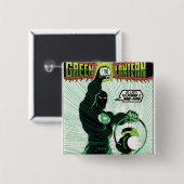 Groene lantaarn - Ggloeiende lantaarn Vierkante Button 5,1 Cm (Voorkant /achterkant)