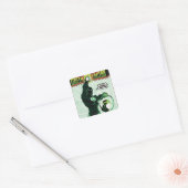 Groene lantaarn - Ggloeiende lantaarn Vierkante Sticker (Envelop)