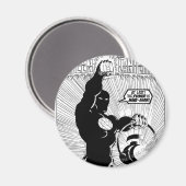 Groene lantaarn - Glanzende lantaarn, zwart en wit Magneet (Voorkant / Achterkant)