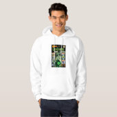 Groene Lantaarn - Groene Grijze Comic Hoodie (Voorkant volledig)