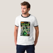 Groene Lantaarn - Groene Grijze Comic T-shirt (Voorkant volledig)