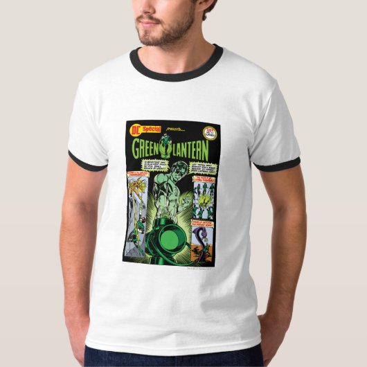 Groene Lantaarn - Groene Grijze Comic T-shirt (Voorkant)
