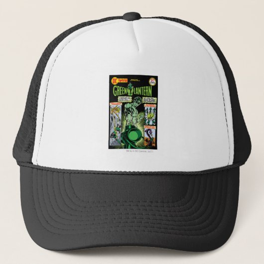 Groene Lantaarn - Groene Grijze Comic Trucker Pet (Voorkant)