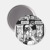 Groene Lantaarn - Groene met de hand beklede Comic Magneet (Voorkant / Achterkant)