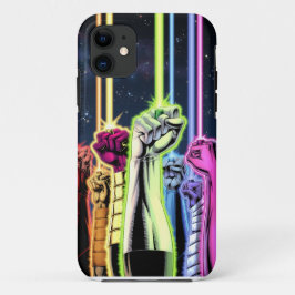 Groene lantaarn - handen in de lucht iPhone 11 hoesje