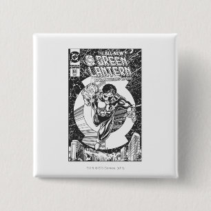 Groene Lantaarn - Het begint allemaal hier, Black  Vierkante Button 5,1 Cm