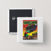 Groene Lantaarn in de loopgraven Vierkante Button 5,1 Cm (Voorkant /achterkant)