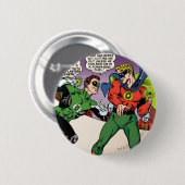 Groene Lantaarn in de ring Ronde Button 5,7 Cm (Voorkant /achterkant)