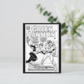 Groene Lantaarn in de ring, zwart en wit Briefkaart (Staand voorkant)