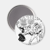 Groene Lantaarn in de ring, zwart en wit Magneet (Voorkant / Achterkant)