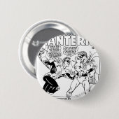 Groene Lantaarn in de ring, zwart en wit Ronde Button 5,7 Cm (Voorkant /achterkant)