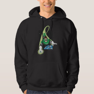 Groene Lantaarn in de ruimte Hoodie
