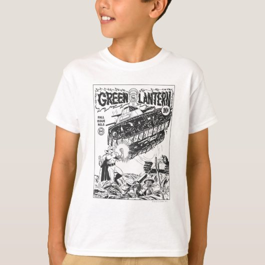Groene Lantaarn in de trenches, zwart en wit T-shirt (Voorkant)