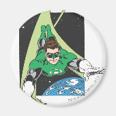 Groene Lantaarn in ruimte Magneet (Voorkant)