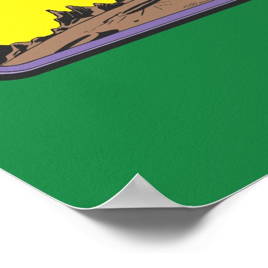 Groene Lantaarn in ruimte Poster (Hoek)