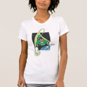 Groene Lantaarn in ruimte T-shirt (Voorkant)