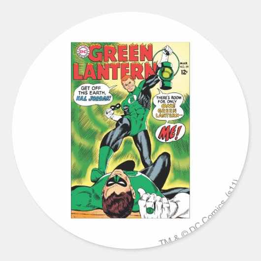 Groene Lantaarn - Maak van deze aarnhal Jordan Ronde Sticker (Voorkant)