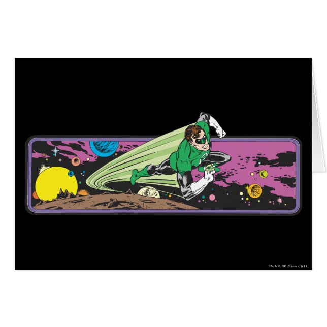 Groene lantaarn maakt door ruimte (Voorkant Horizontaal)