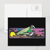 Groene lantaarn maakt door ruimte briefkaart (Voorkant / Achterkant)