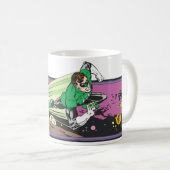 Groene lantaarn maakt door ruimte koffiemok (Voorkant rechts)