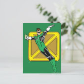 Groene Lantaarn met achtergrond Briefkaart (Staand voorkant)