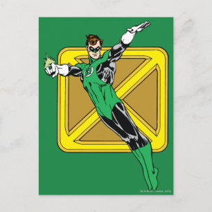Groene Lantaarn met achtergrond Briefkaart