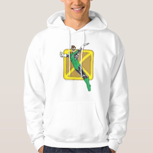 Groene Lantaarn met achtergrond Hoodie (Voorkant)