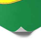 Groene Lantaarn met achtergrond Poster (Hoek)