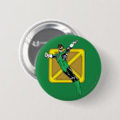 Groene Lantaarn met achtergrond Ronde Button 5,7 Cm (Voorkant /achterkant)