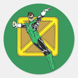 Groene Lantaarn met achtergrond Ronde Sticker