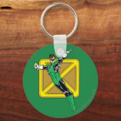 Groene Lantaarn met achtergrond Sleutelhanger (Voorkant)