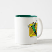 Groene Lantaarn met achtergrond Tweekleurige Koffiemok (Voorkant rechts)